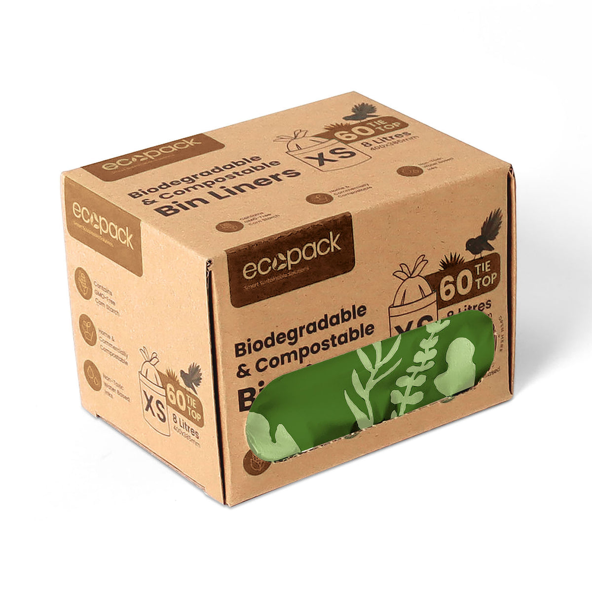 Ecopack 8L Bin Liners Bulk Box Compostable