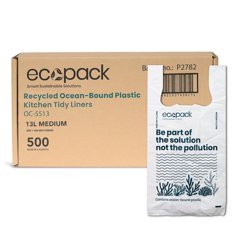 Bag and Carton of Ecopack Medium Recycled Plastic Bags