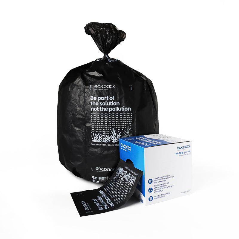Ecopack Box Ecopack 80L Recycled Plastic Bin Liners: Strong and Eco-Friendly ...