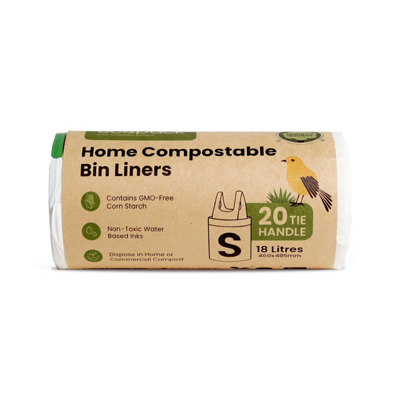 Ecopack 18L Small Compostable Bin Liners (1 Roll/20 Bags)