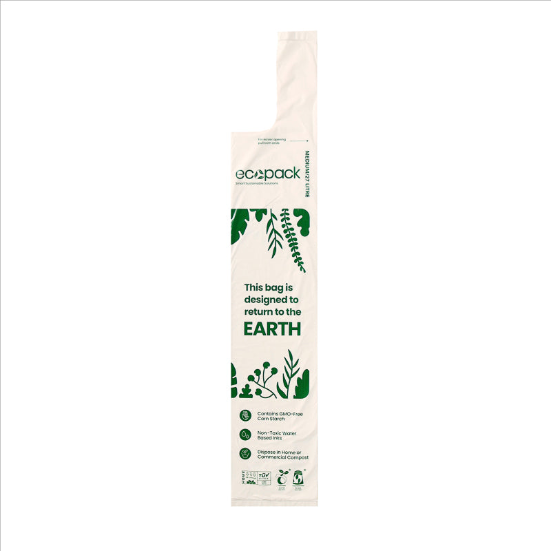 ED-2027-H 27L Compostable Bin Liners - Roll of 20