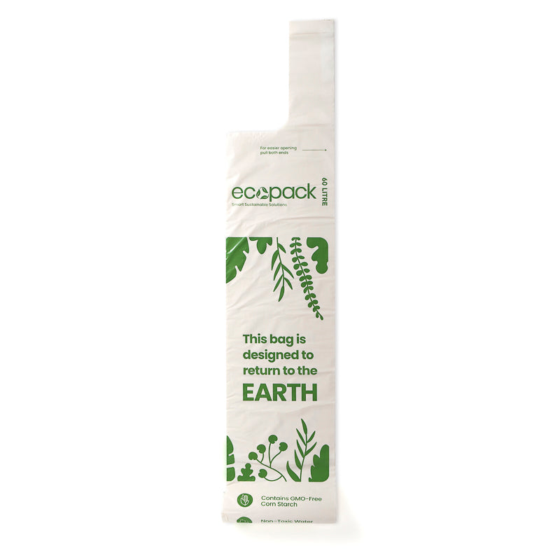 Ecopack Compostable/Biodegradable Bin Liners 60L - 4 x 5 bags