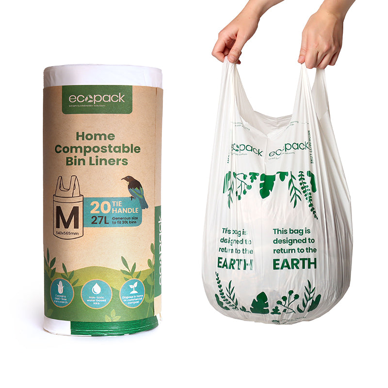 Ecopack 27L Medium Compostable Bin Liners — Ecobags NZ