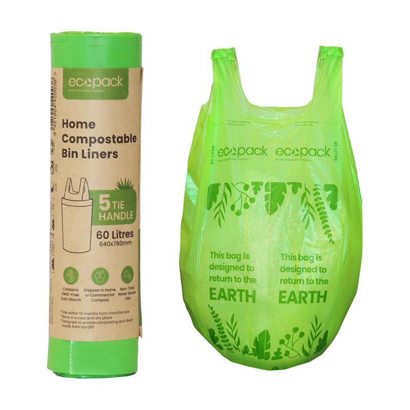 Ecopack 60L XL Compostable Garbage Bags