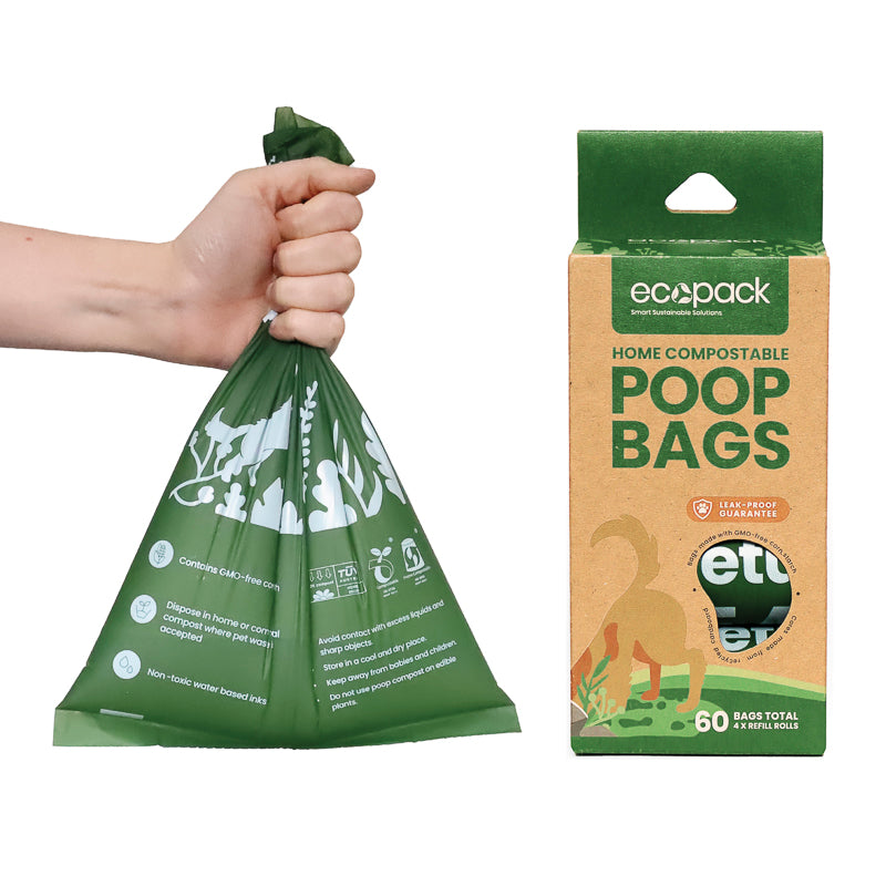 ED-60 Compostable Poop Bags - 4 Refill Rolls