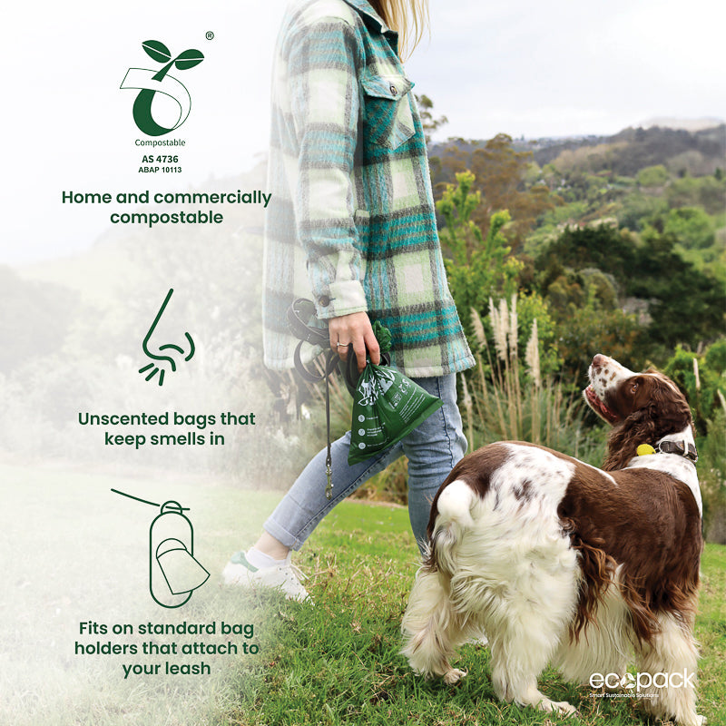 ED-60 Compostable Poop Bags - 4 Refill Rolls