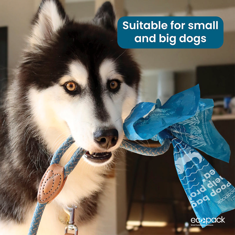Recycled Plastic Dog Poop Bags - Suitable for small and big dogs