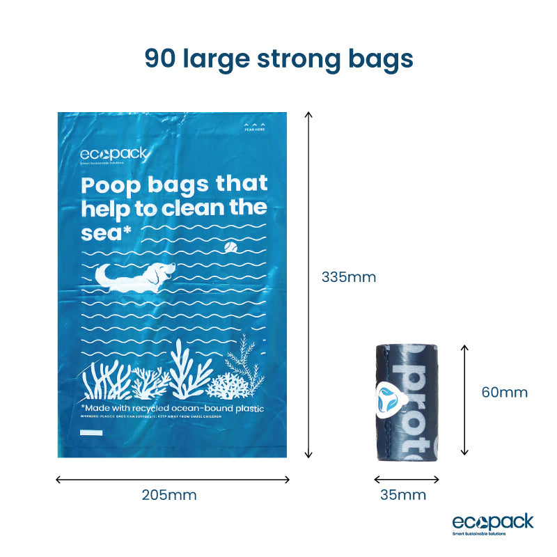 Recycled Plastic Dog Poop Bags Dimensions