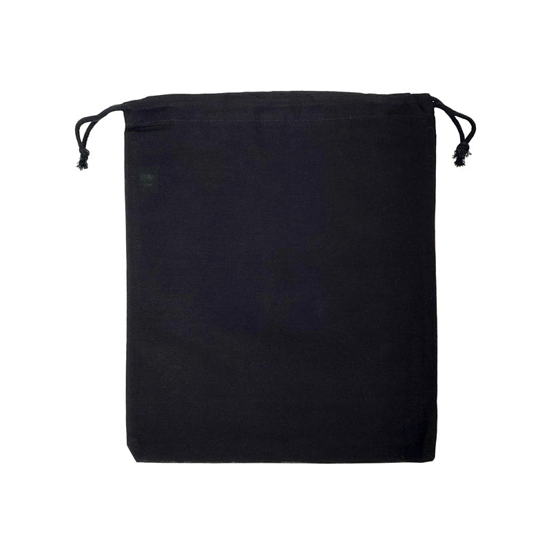 Ecobags Large Black Calico Drawstring Bag Ecobags NZ