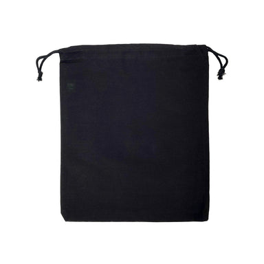 EC-06 Black Calico Drawstring Bag (Large)