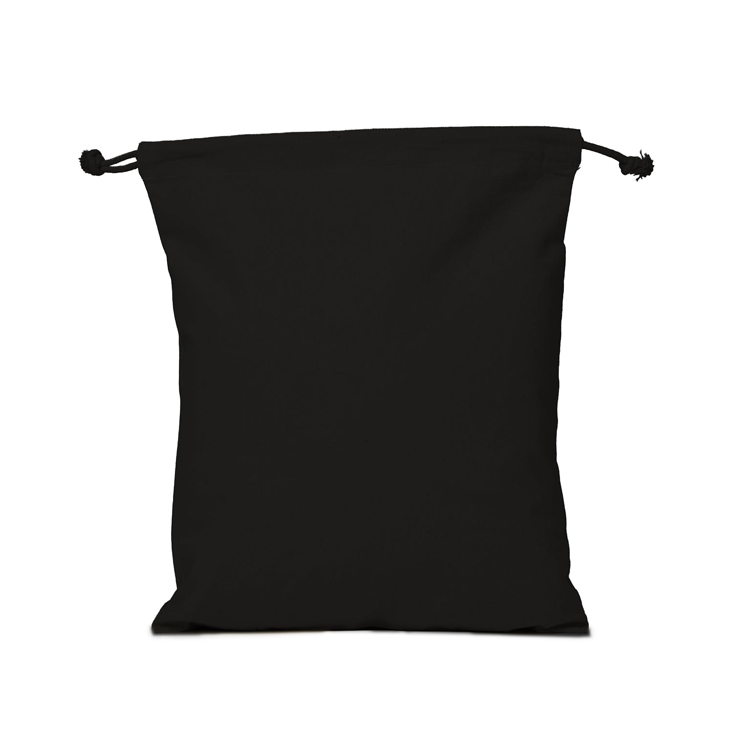 Ecobags Large Black Calico Drawstring Bag