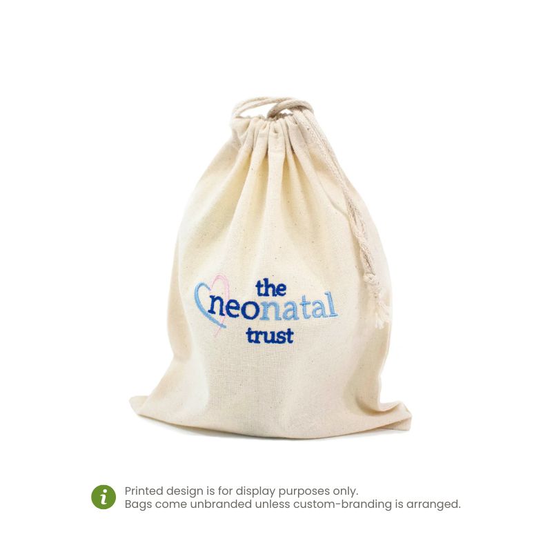 Ecobags Medium Natural Calico Drawstring Bag — Ecobags NZ