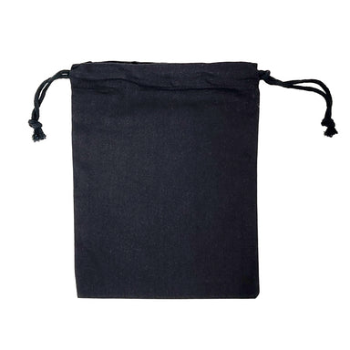 EC-15 Black Calico Drawstring Bag (Medium)