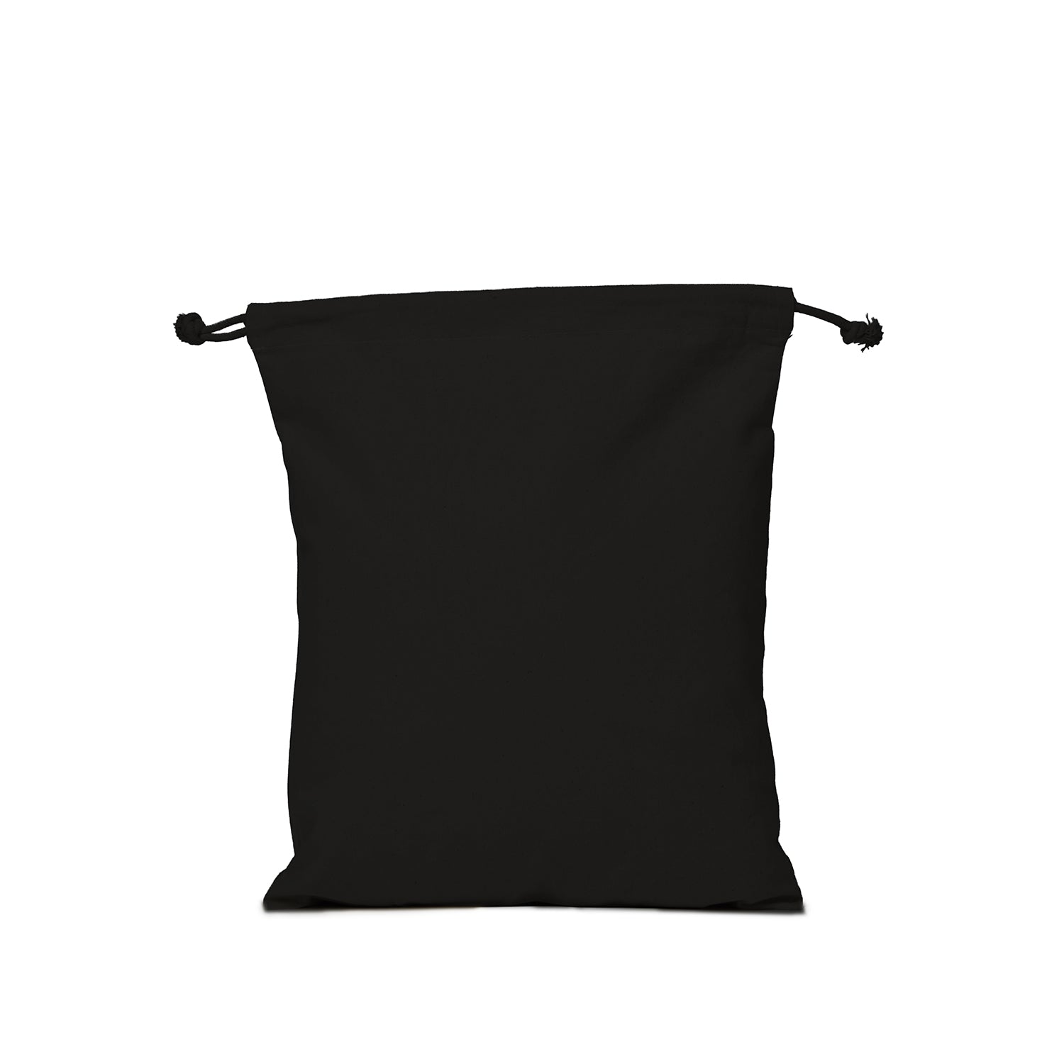 Ecobags Medium Black Calico Drawstring Bag
