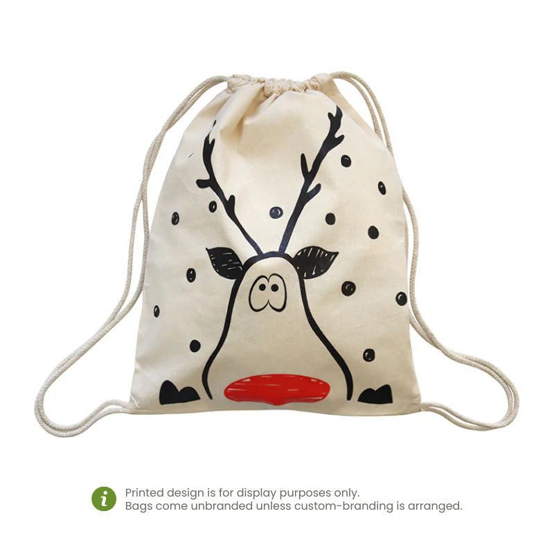 Ecobags Natural Calico Drawstring Backpack/Sling Bag — Ecobags NZ