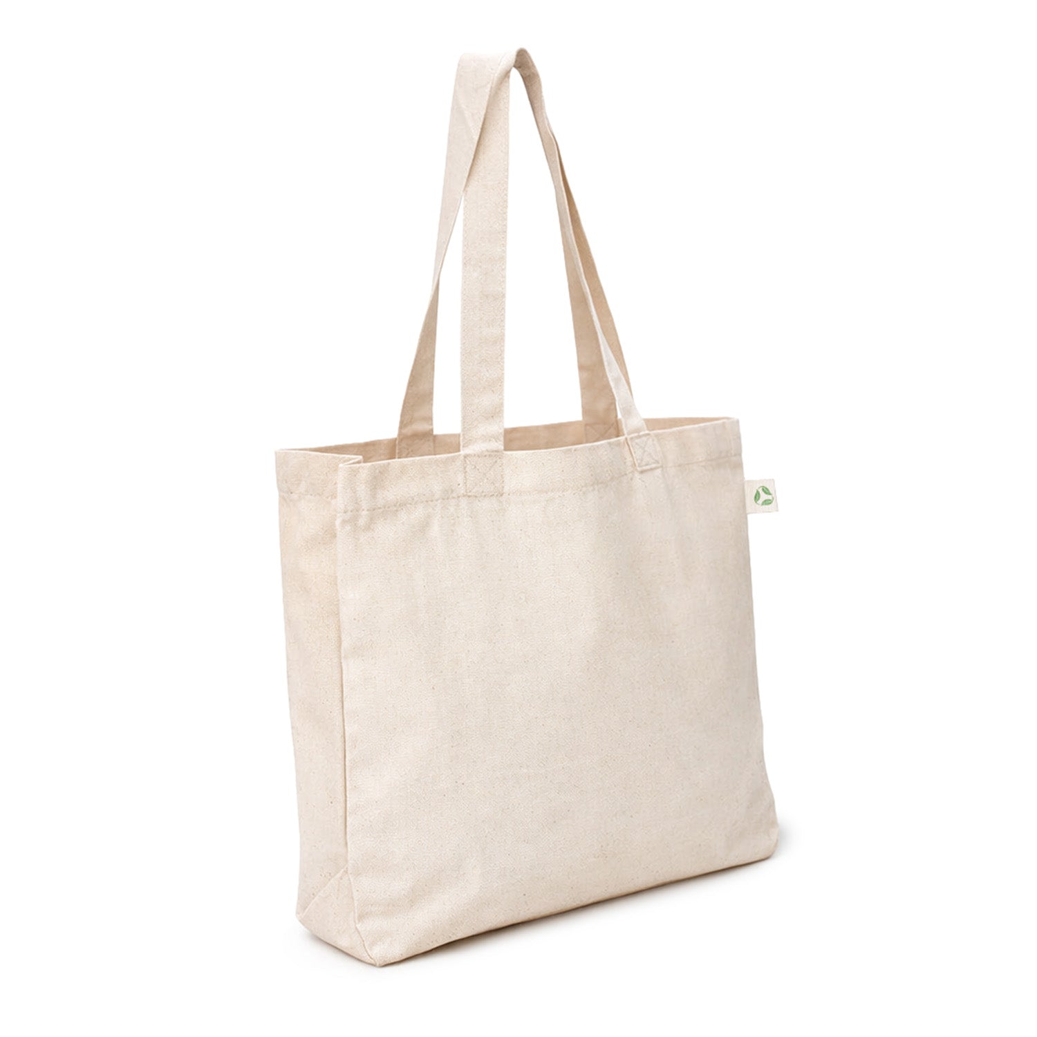 Natural organic fairtrade calico cotton tote bag