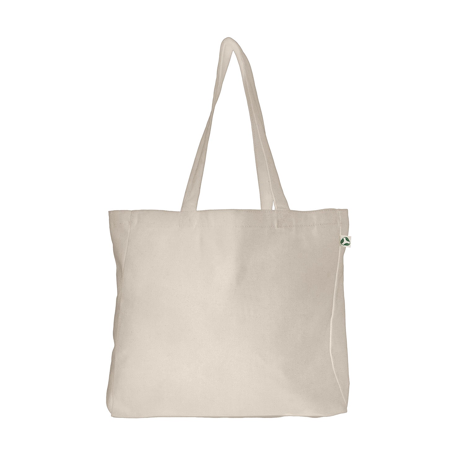 Natural Fairtrade canvas tote bag with guesset