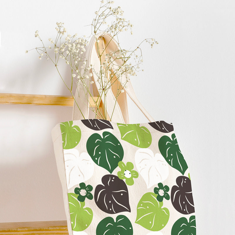 Ecobags Printed Canvas Tote Bag - Kawakawa Leaf