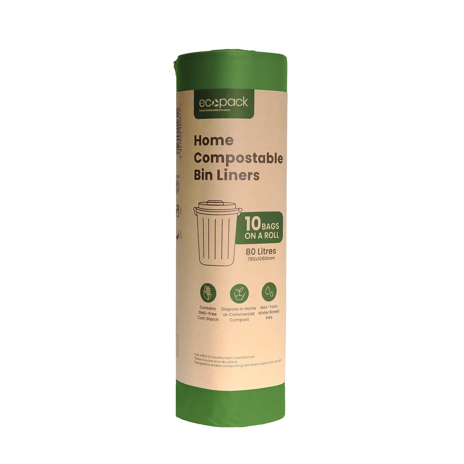 Ecopack Compostable 80L Bin Liners