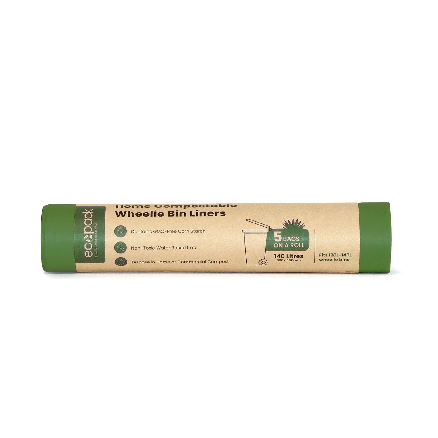 Ecopack 140 litres compostable wheelie bin liners