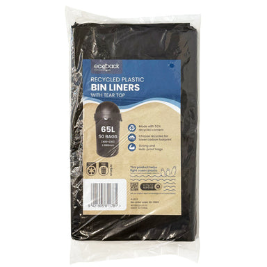 Ecopack 65L XL Recycled Plastic Garbage Bags