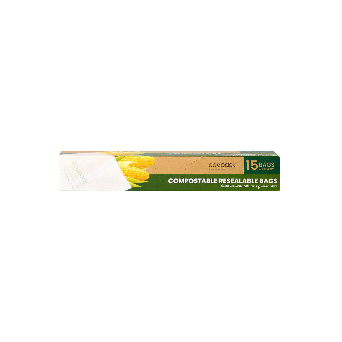 Ecopack Compostable Resealable Storage Bags