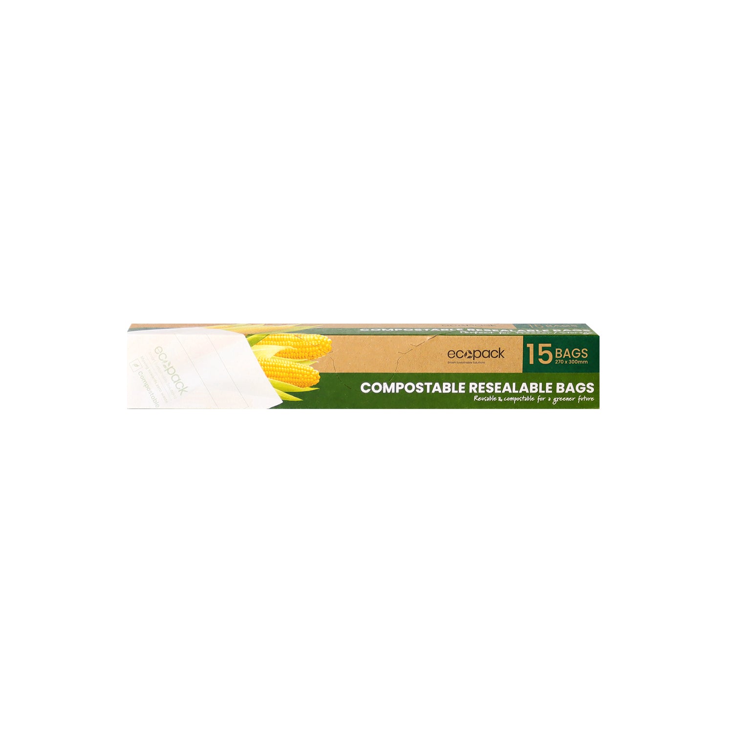 Ecopack Compostable Resealable Storage Bags