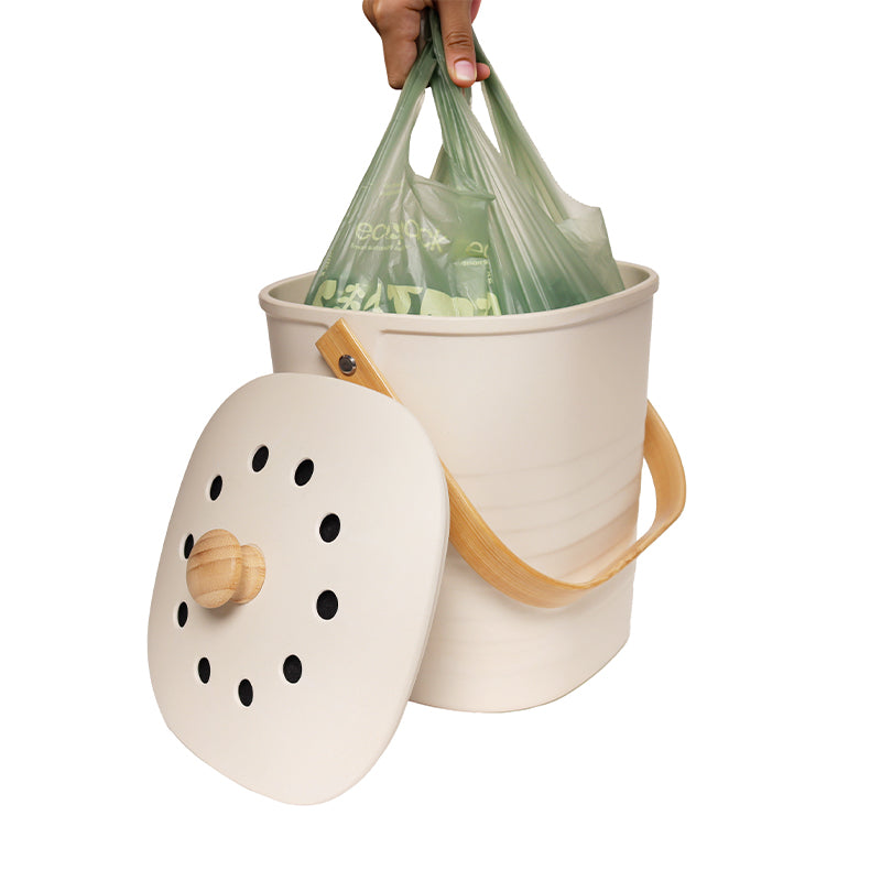 Ecopack 8L XS Green Compostable Caddy Liners (4 Rolls/120 Bags)
