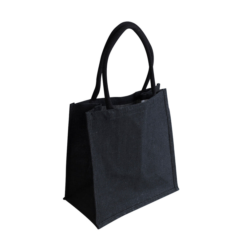 EJ-209B Black Jute Reusable Grocery Bag — Ecobagsnz