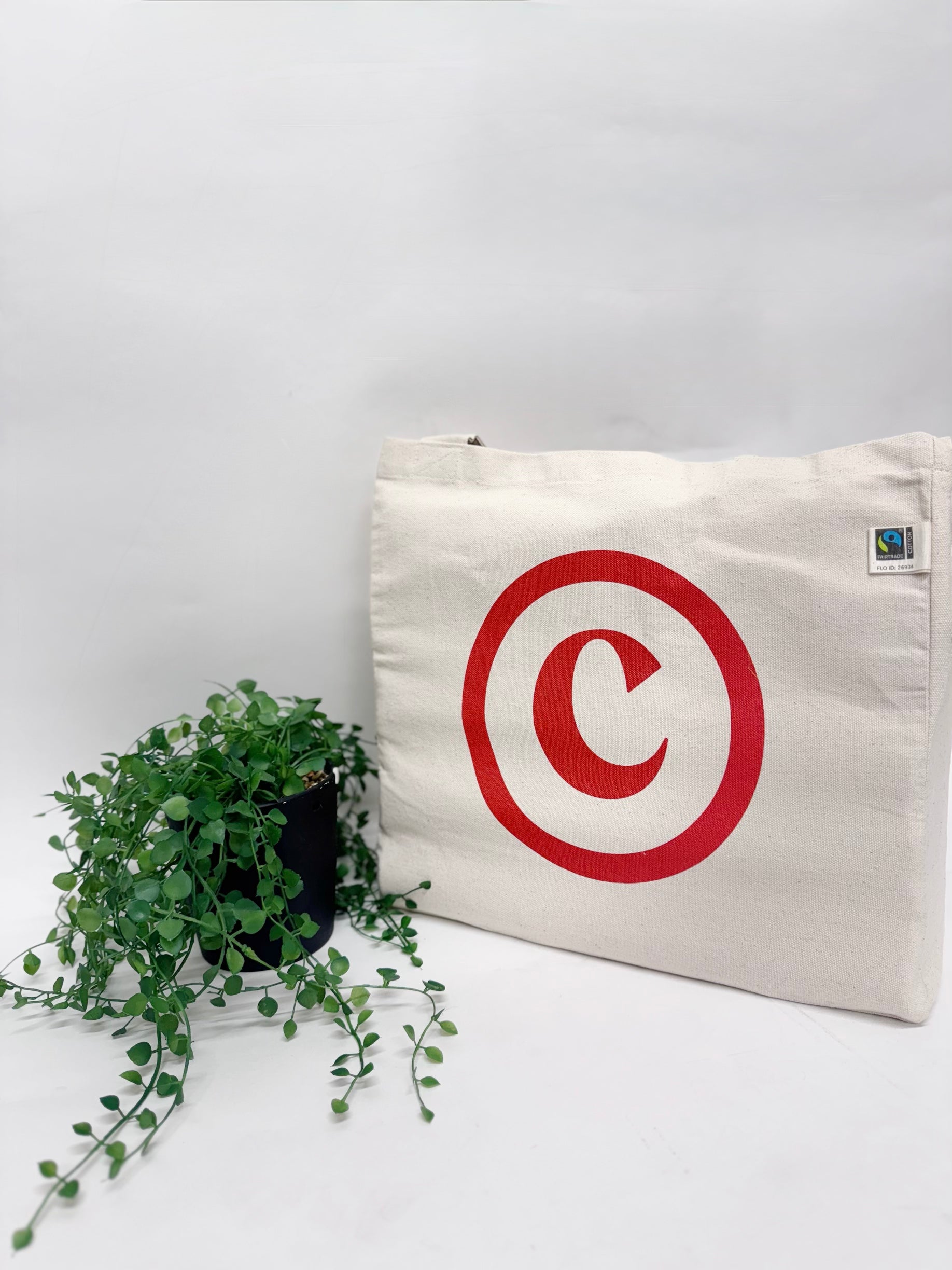 Ecobags Fairtrade Organic Canvas Natural Tote Bag with Extra Capacity