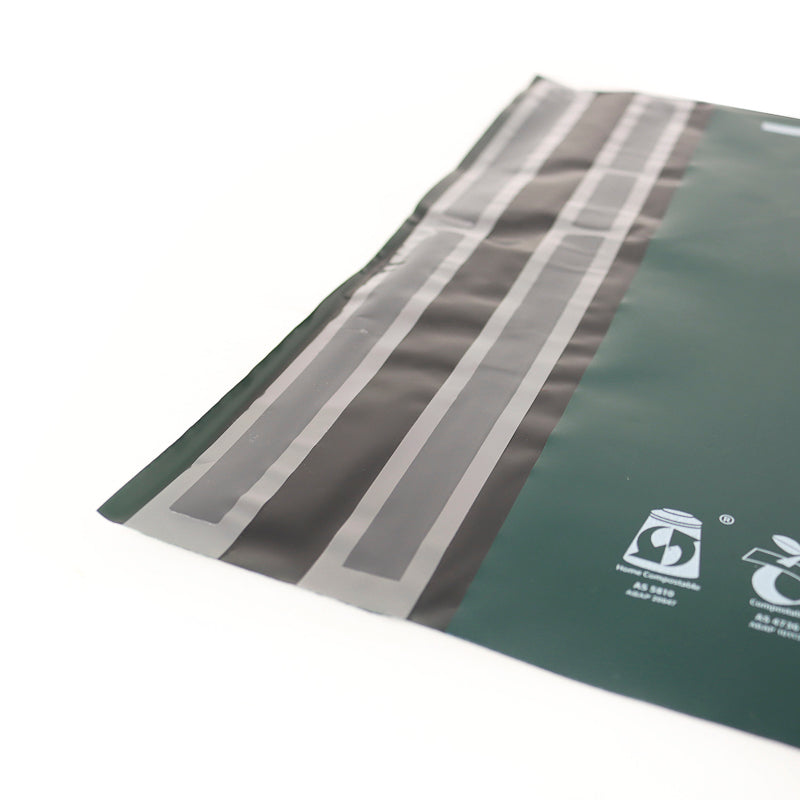 DLE Compostable Courier Bag Double Adhesive Strips