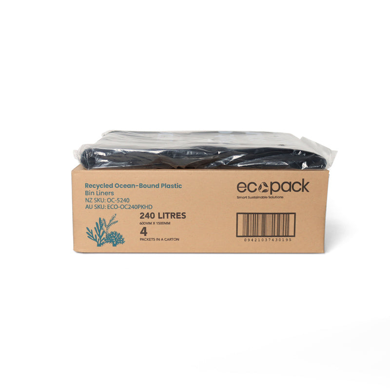 Ecopack 240L Recycled Plastic Wheelie Bin Liners (1 Pack/25 Bags)
