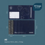 Ecopack A5 Recycled Plastic Courier Bags Size
