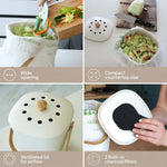Ecopack Kitchen Bamboo Bench-top Compost Caddy Features