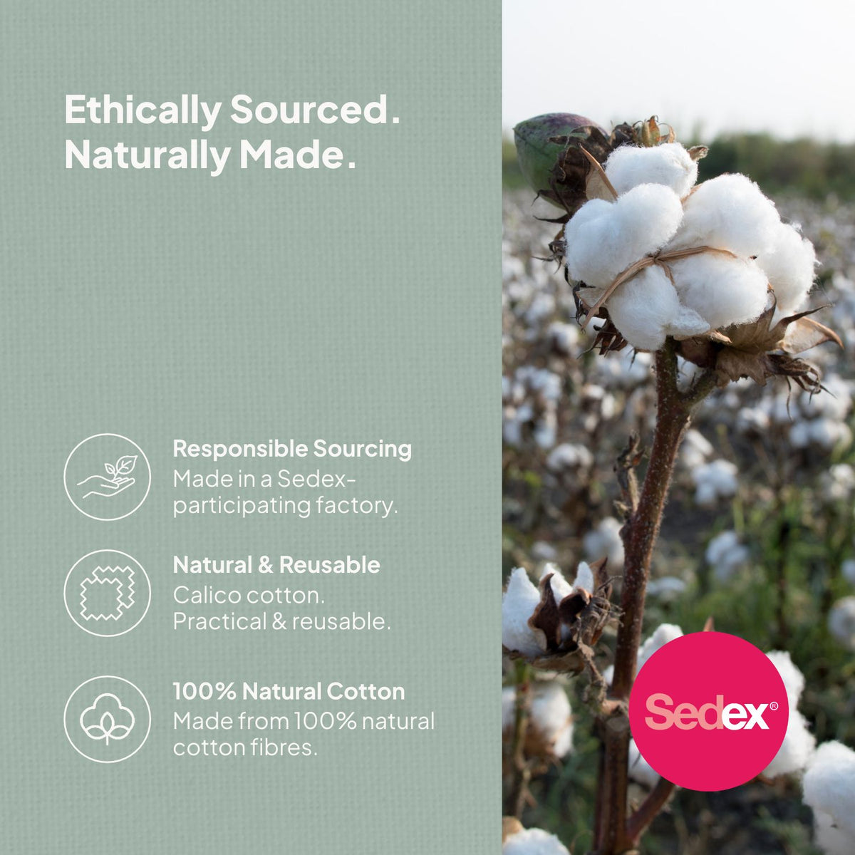 Ecobags Natural Calico Promotional Bags Certification
