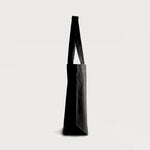 Ecobags Certified Organic Black Canvas Tote Bag ‘Good Grocer’ Side View