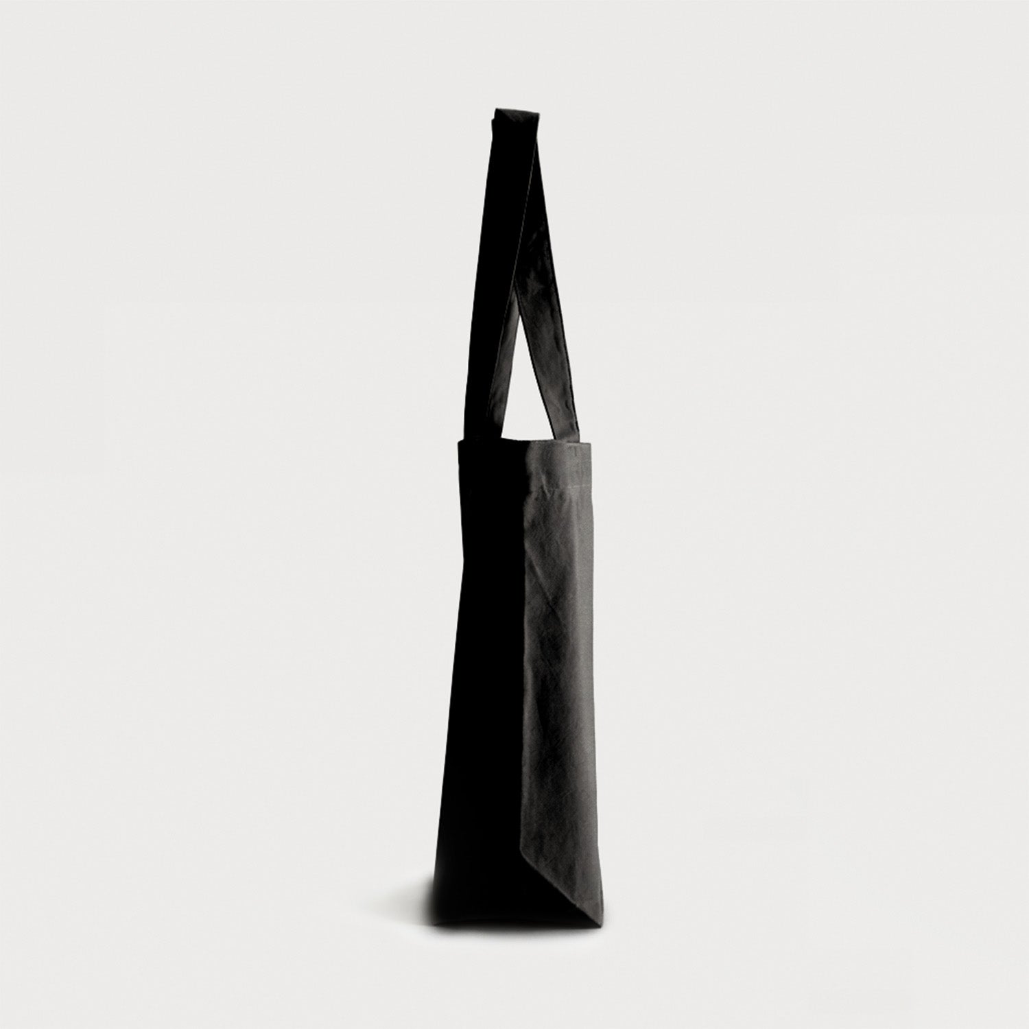 Ecobags Certified Organic Black Canvas Tote Bag ‘Good Grocer’ Side View
