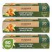 Ecopack Compostable Resealable Snack Bags 3 Boxes Bundle of 60 Bags