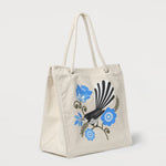 Ecobags Designer Reusable Shopping Bags Kiwiana Blue Fantail Quarter View