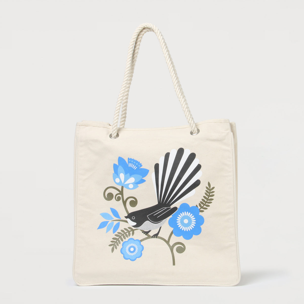 Ecobags Designer Reusable Shopping Bags Kiwiana Blue Fantail