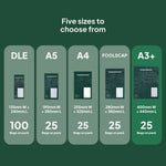 Different Ecopack Compostable Courier Bags Sizes (A3+)