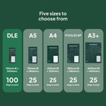 Different Ecopack Compostable Courier Bags Sizes (DLE)