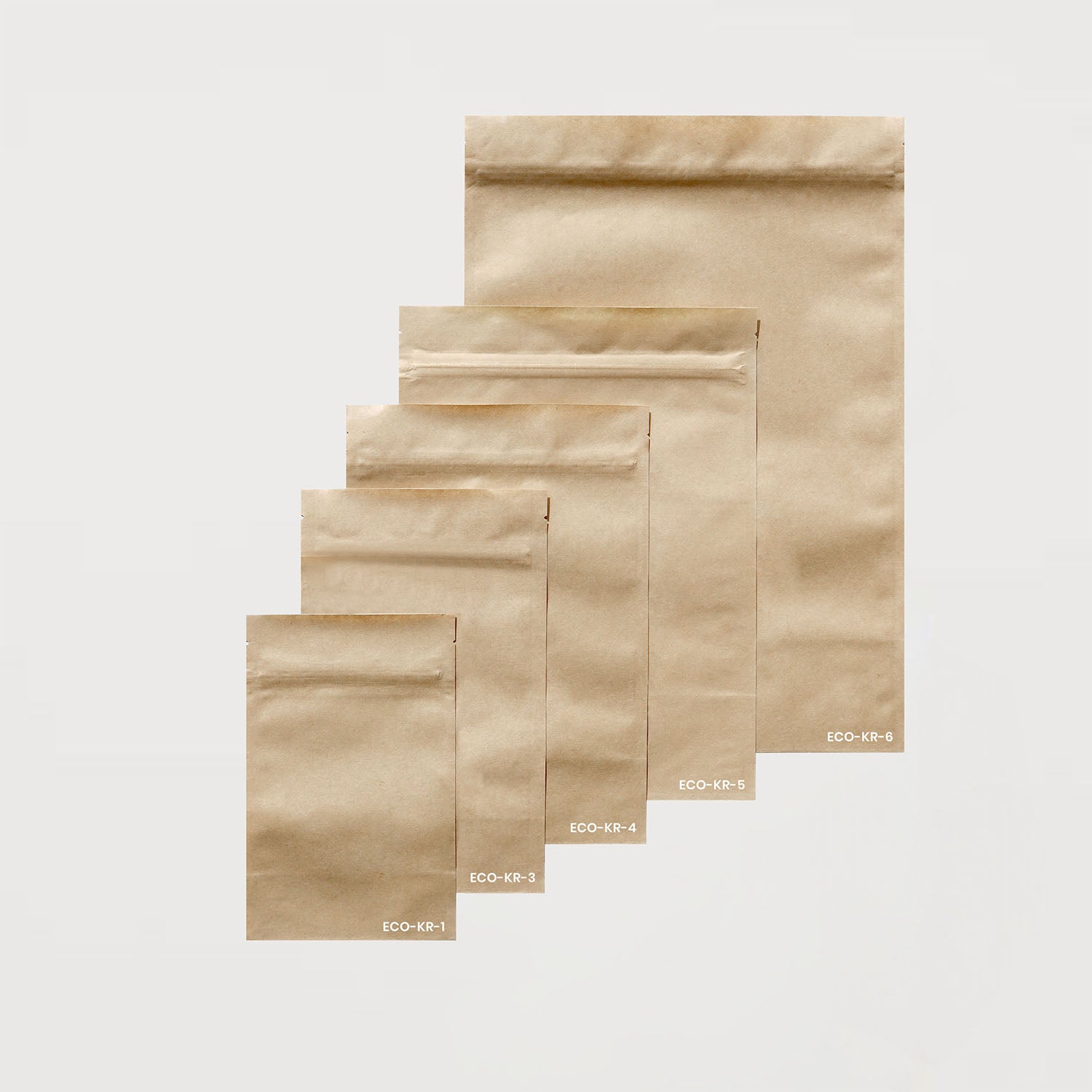 Ecopack Compostable Resealable Stand-Up Kraft Paper Pouches