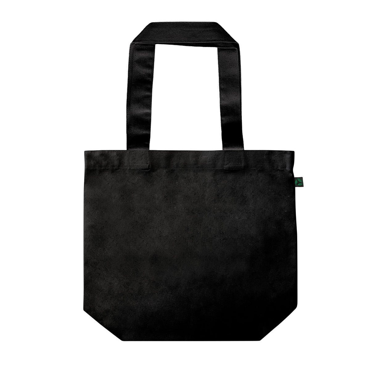 Flat view of Ecobags Certified Organic Black Canvas Good Grocer tote bag