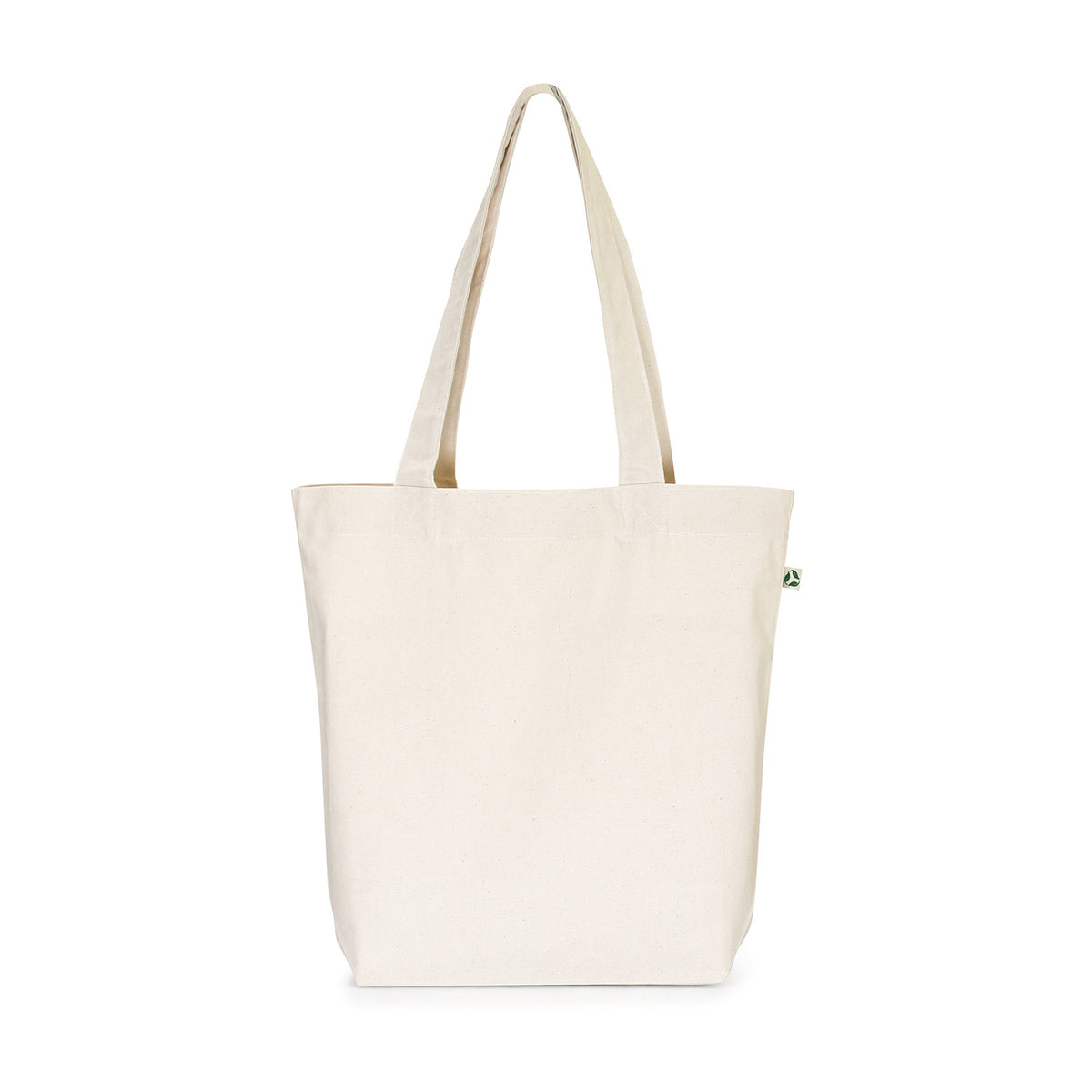 Front view of Ecobags Certified Organic Natural Canvas Good Grocer tote bag