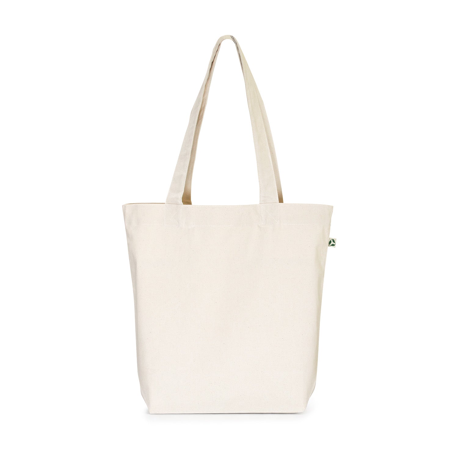 Front view of Ecobags Certified Organic Natural Canvas Good Grocer tote bag