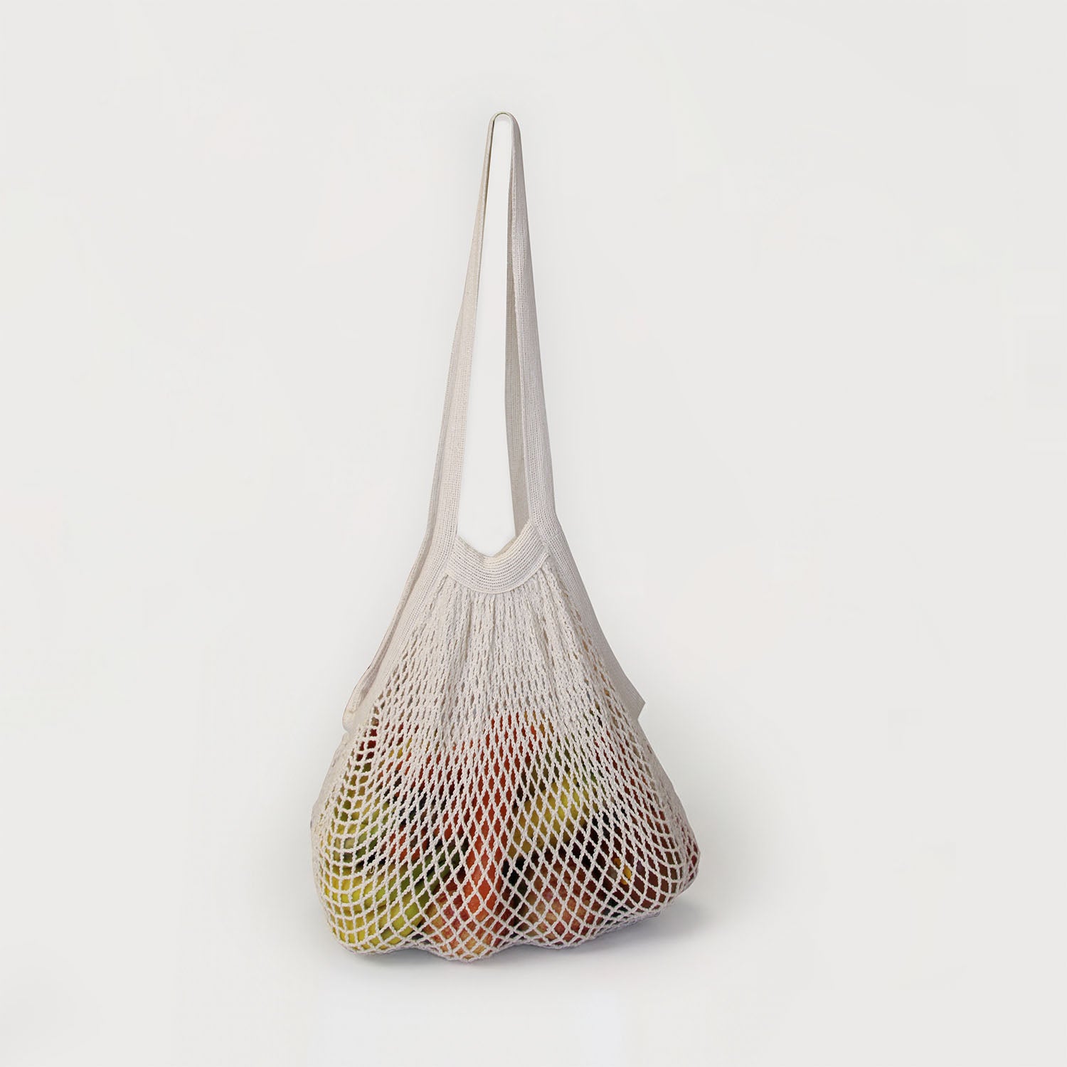 Ecobags Fairtrade & Organic Cotton String Bag with Long Handle Open