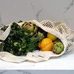 Vegetables In Ecobags Organic Cotton String Bag with Short Handle