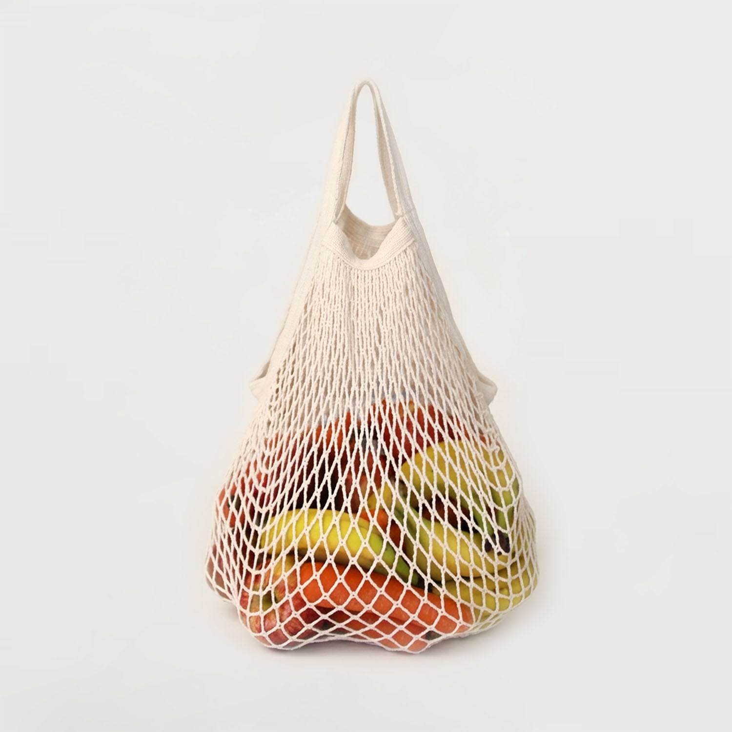 Ecobags Organic Cotton String Bag with Short Handle Open