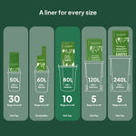 Ecopack Green Compostable Bin Liners Different Sizes (80L)